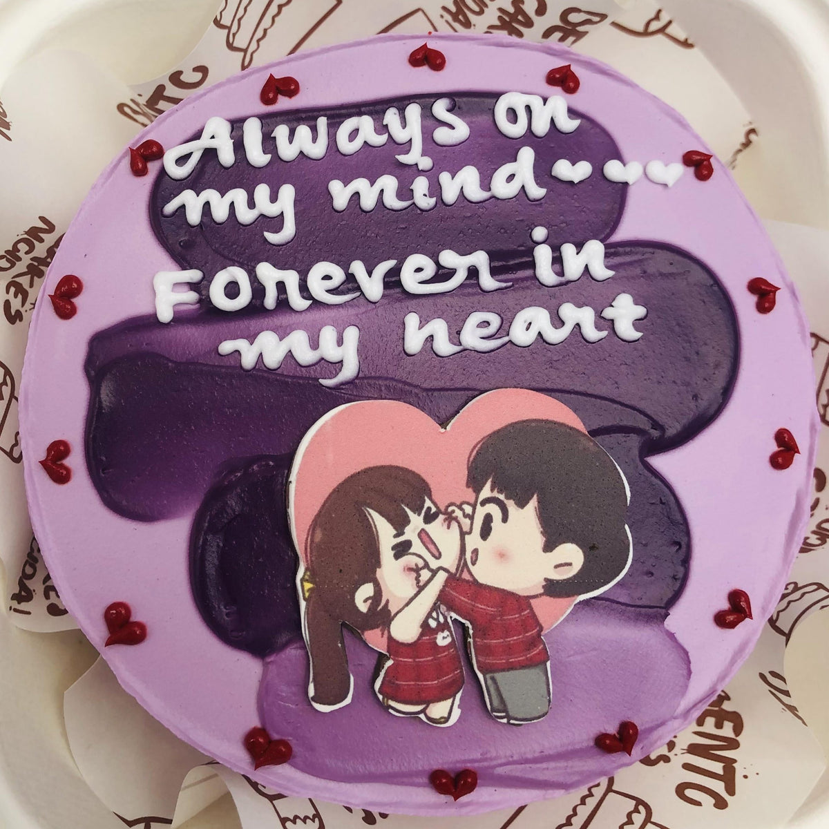 Cute Lovers Purple Cake