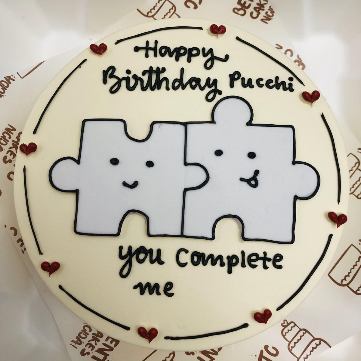 You Complete Me Theme Cake