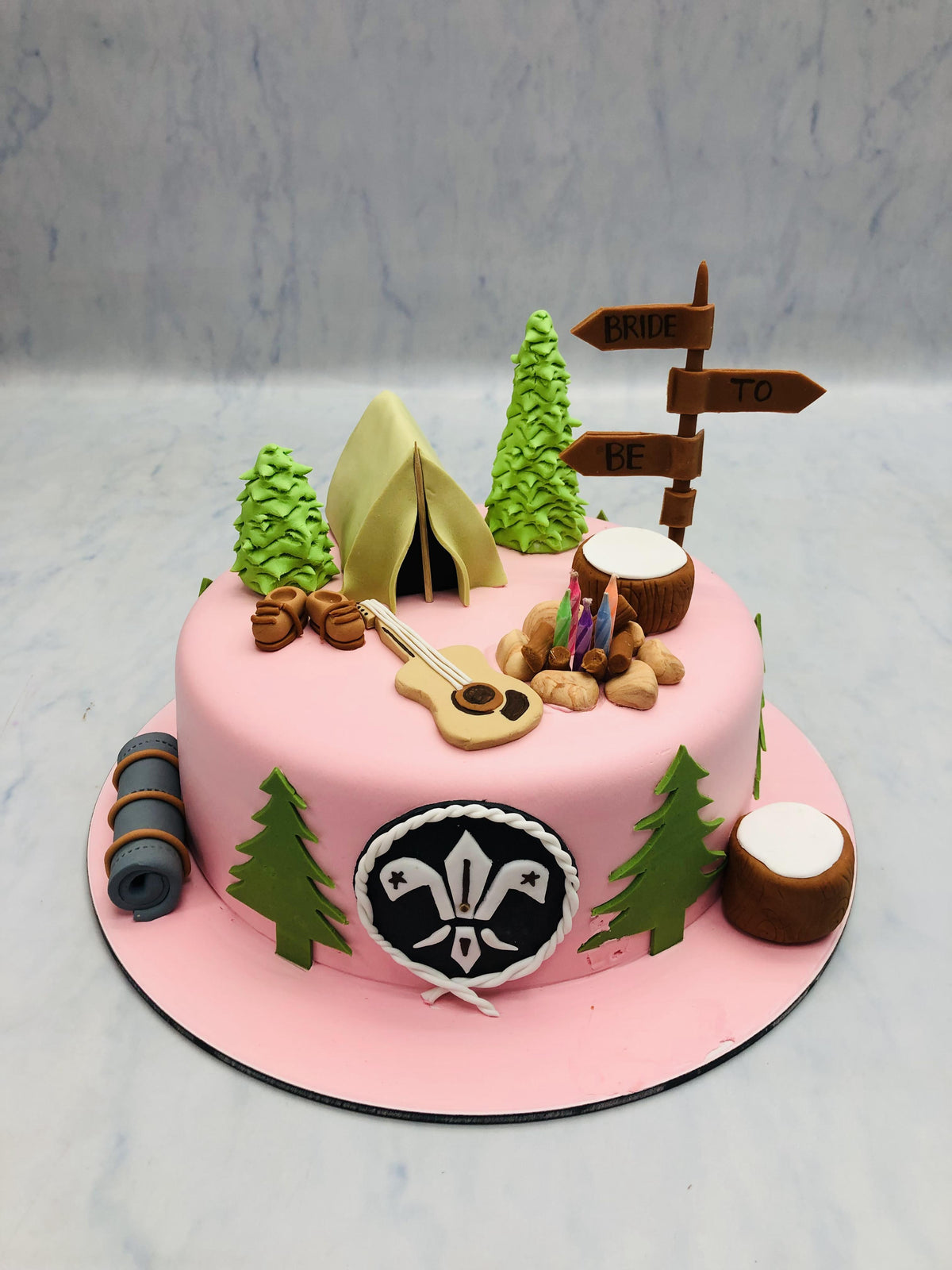 Camping Theme Cake