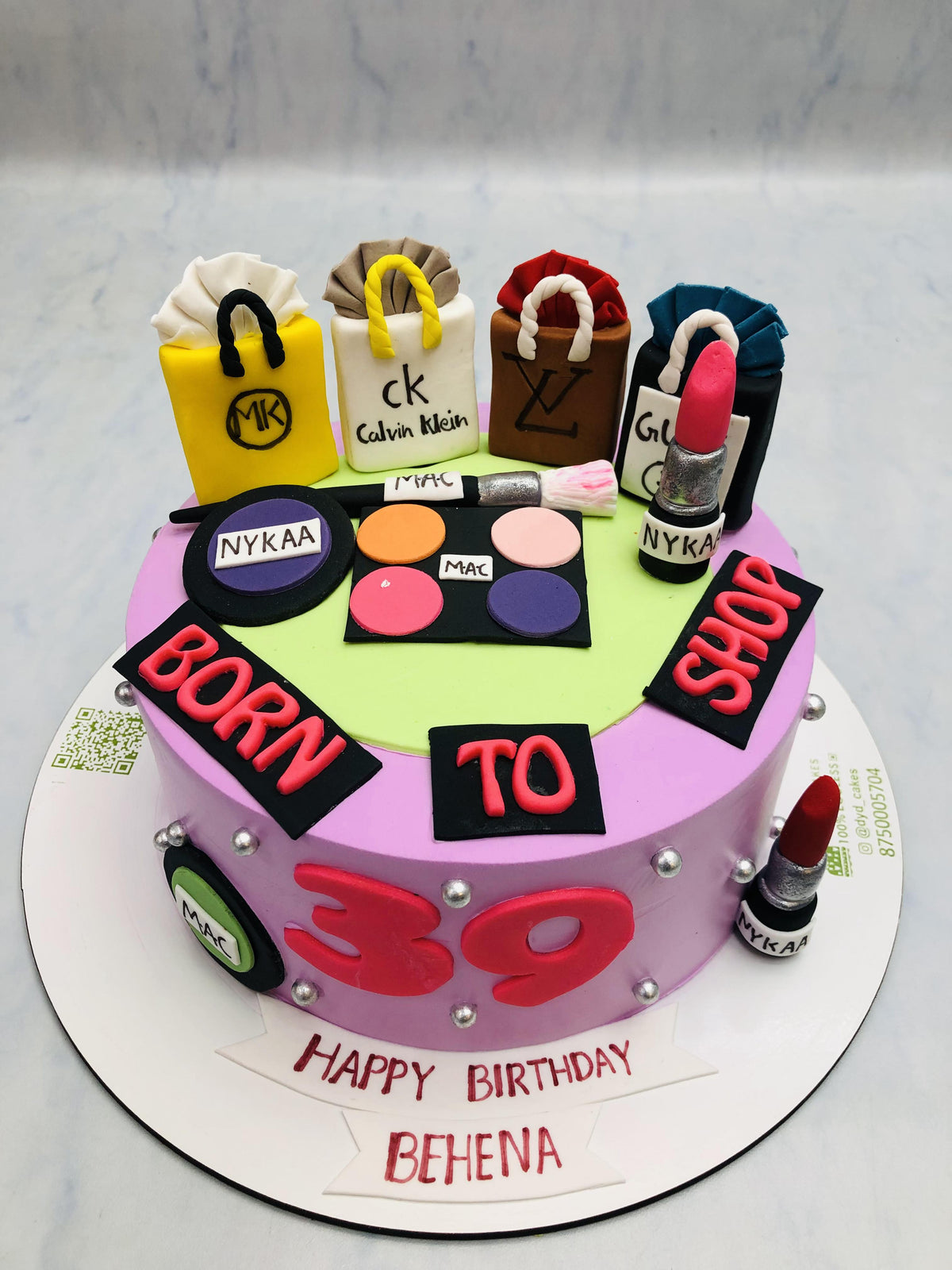 Born To Shop Theme Designer Cake