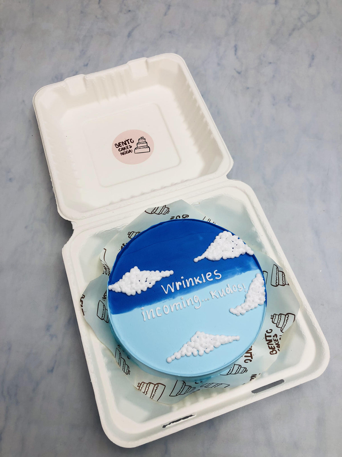 Cloudy Sky Theme Bento Cake