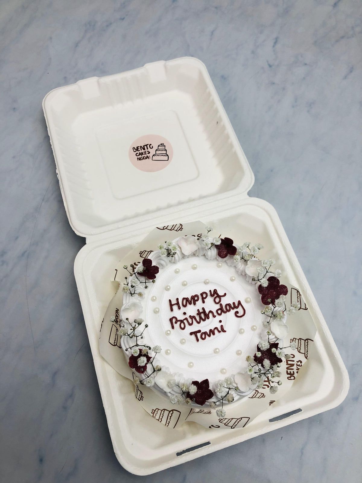 Decorative Floral Bento Cake