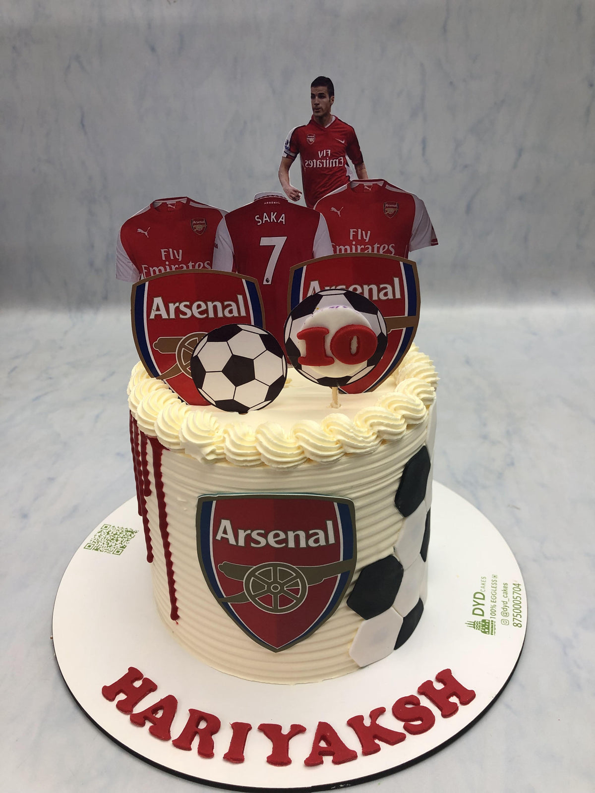 Arsenal Football Team Theme Cake