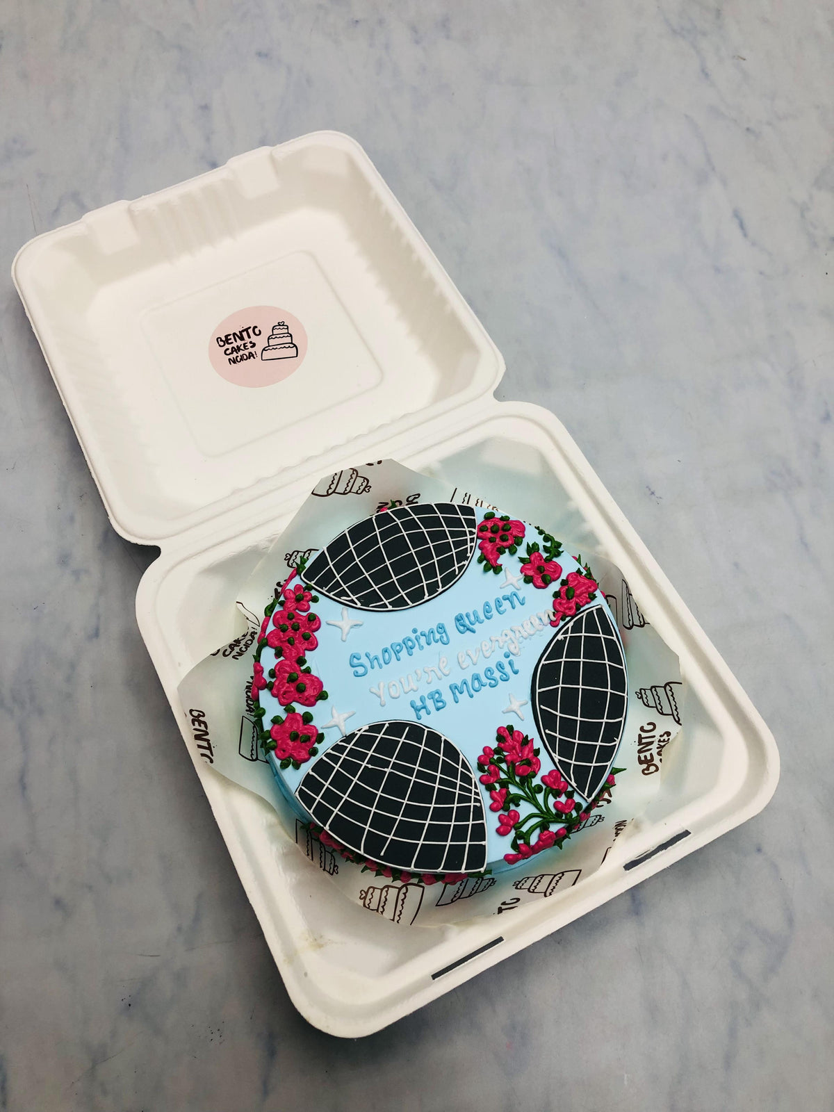 Beautiful Floral Bento Cake