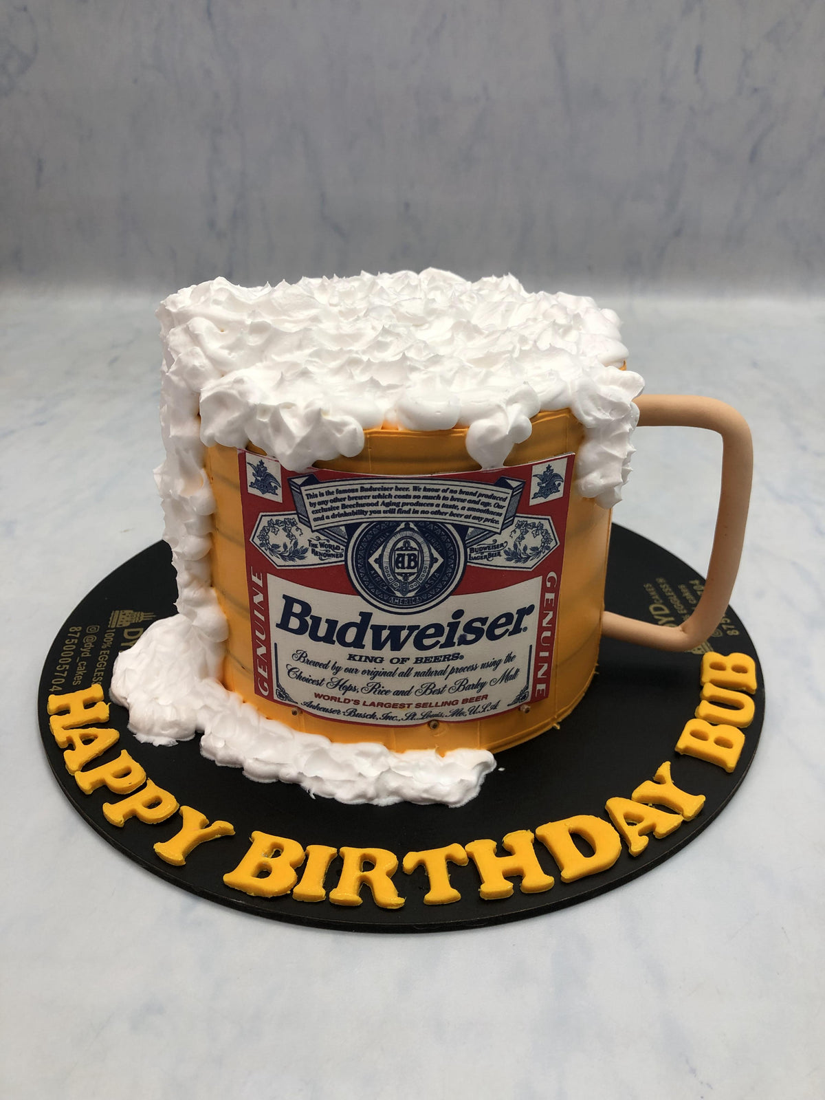 Budweiser Mug Theme Cake