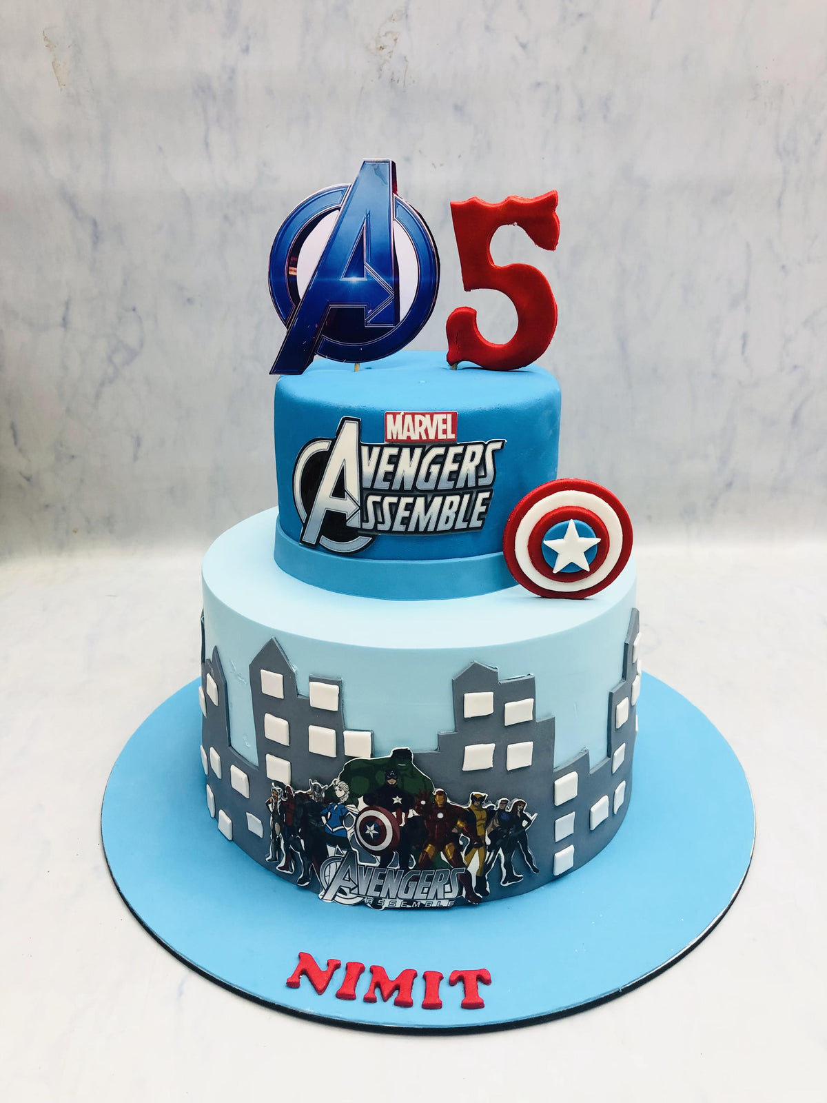 Avengers Assemble Theme Kids Cake