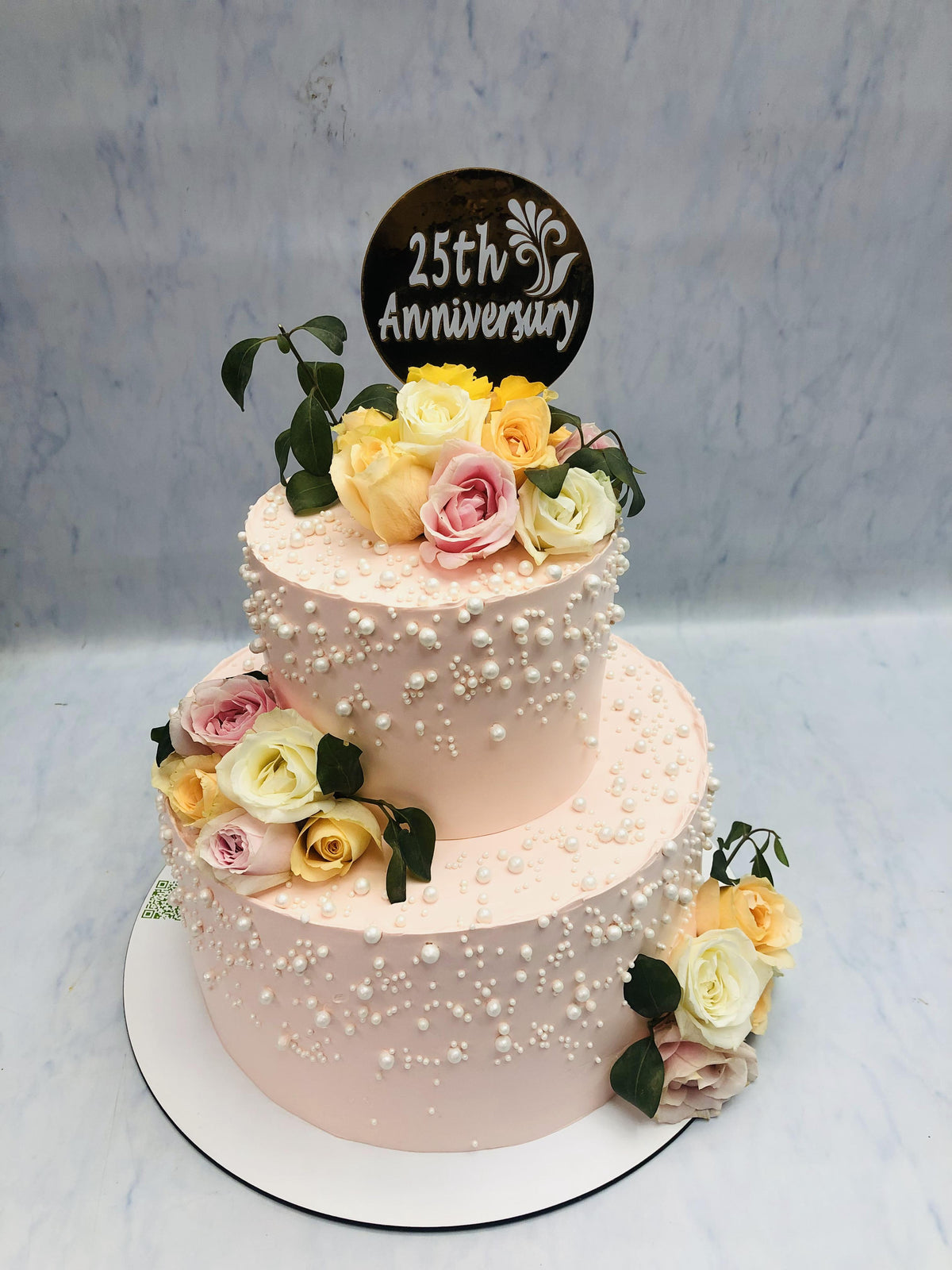 Elegant Pink Floral Cake