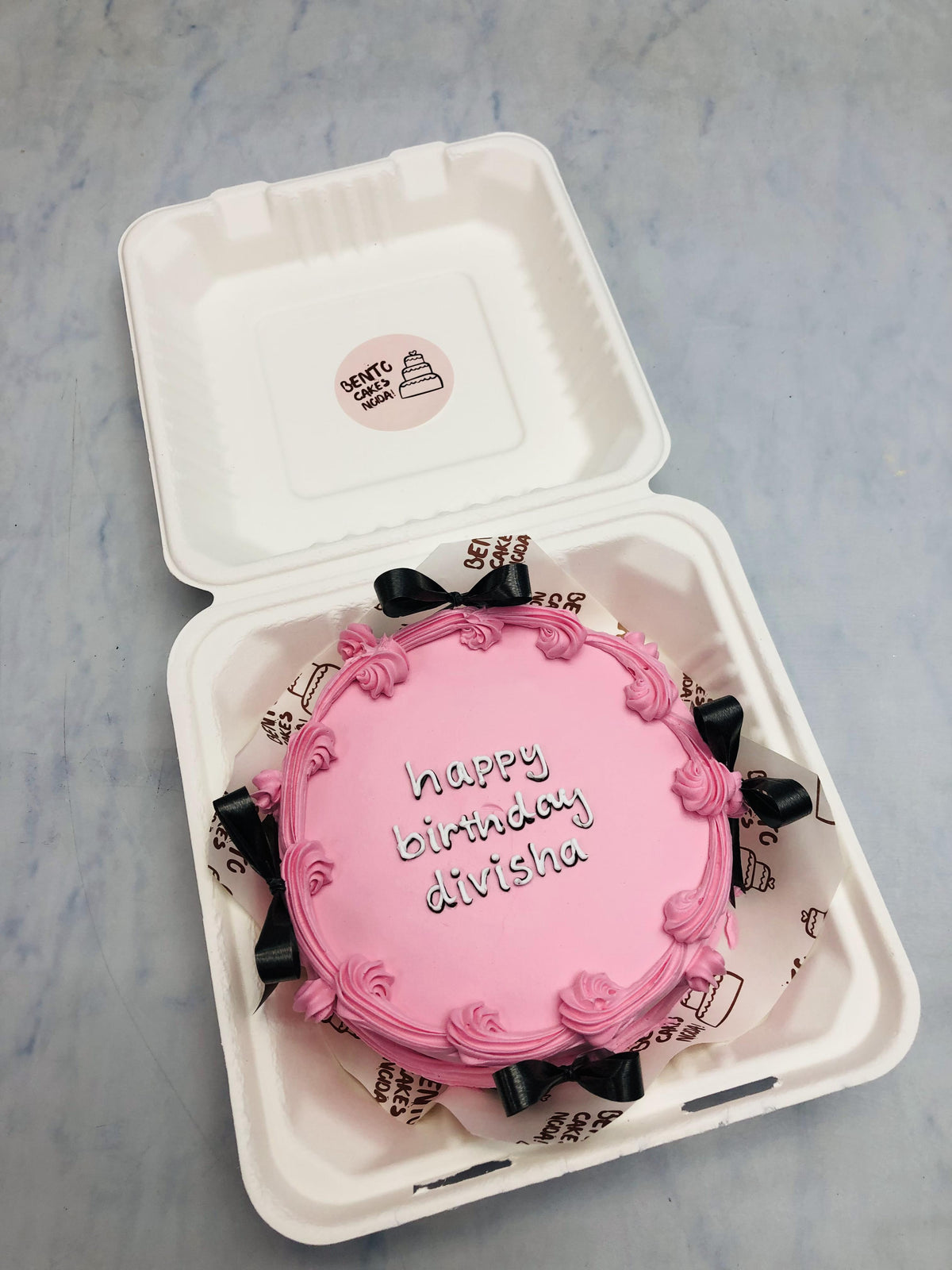 Girls Aesthetic Pink Bento Cake