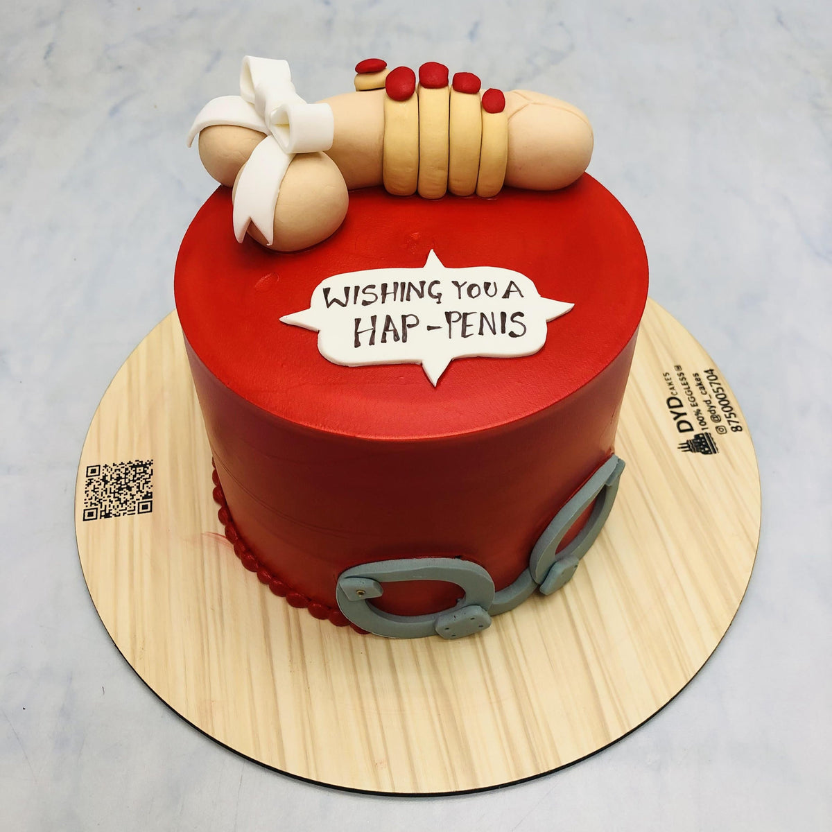 Dick Hold Theme Red Cake 2