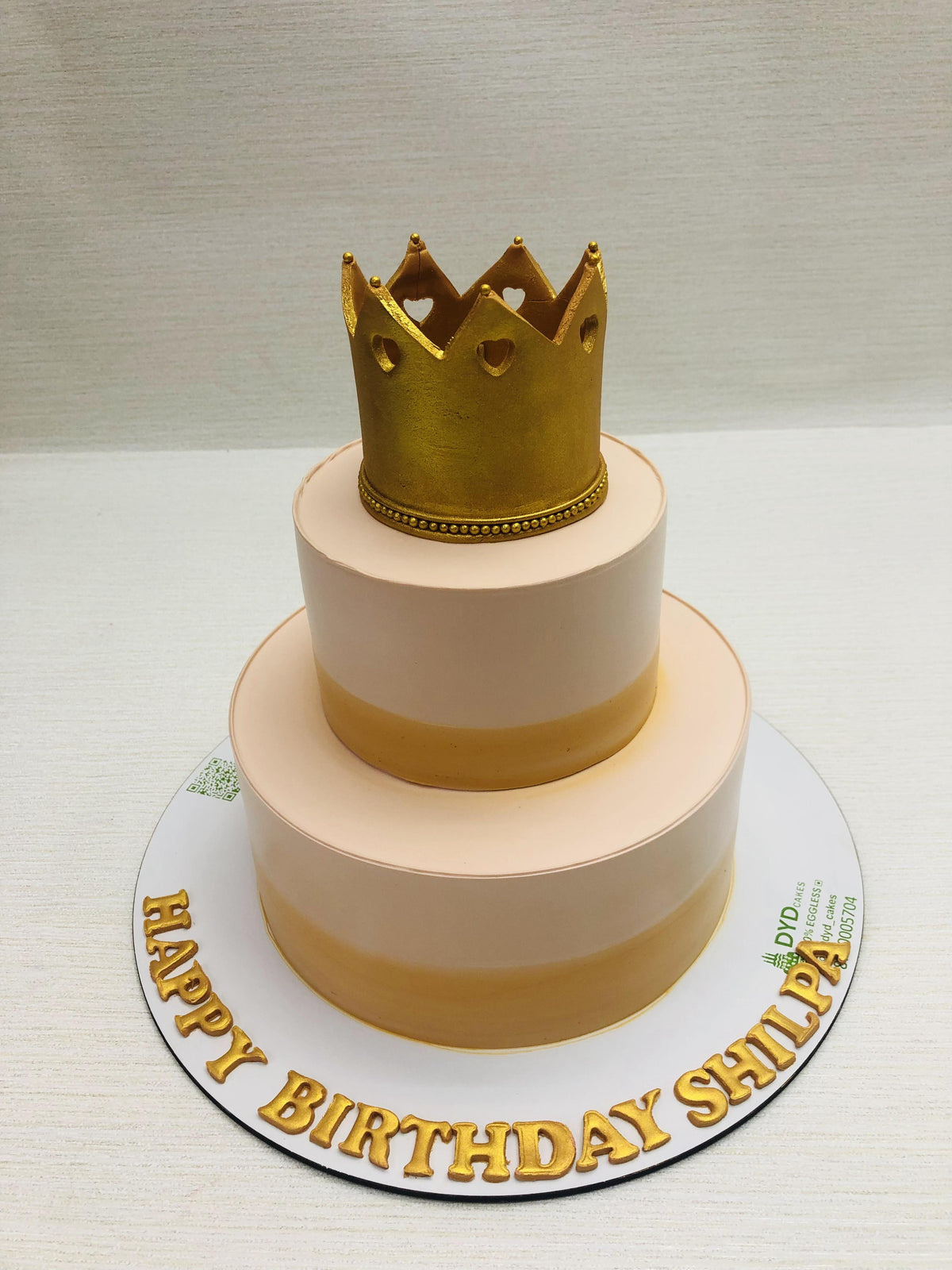 Golden Crown Theme Princess Cake