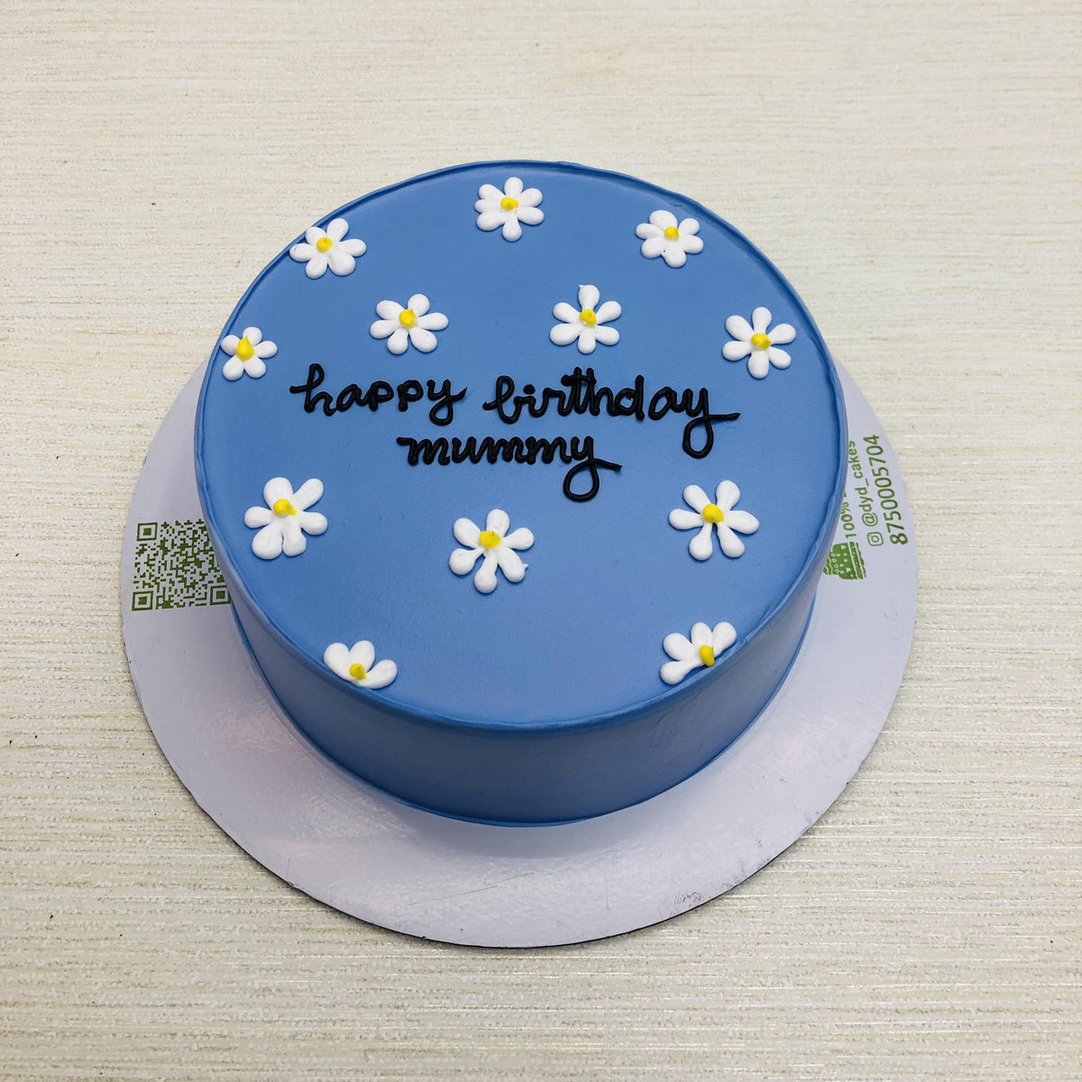 Basic Floral Blue Cake