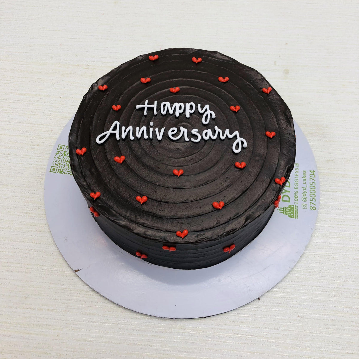 Anniversary Theme Chocolate Cake