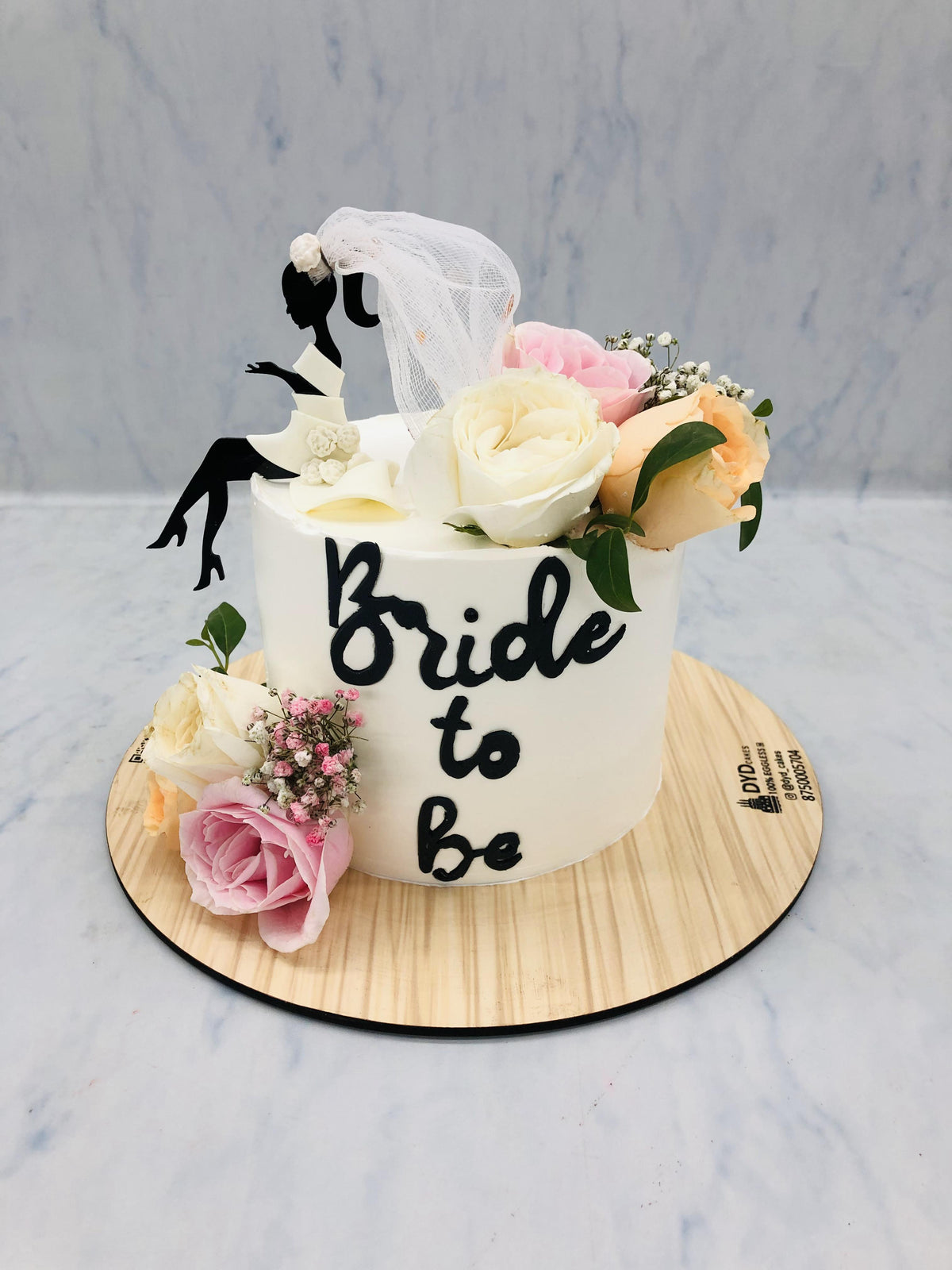 Beautiful Florals Bride To Be Cake