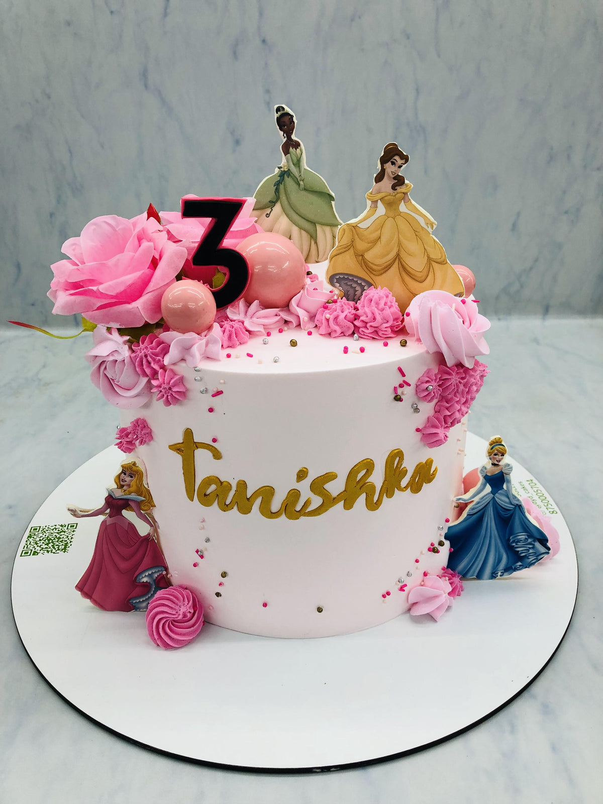 Princess Theme Girls Birthday Cake