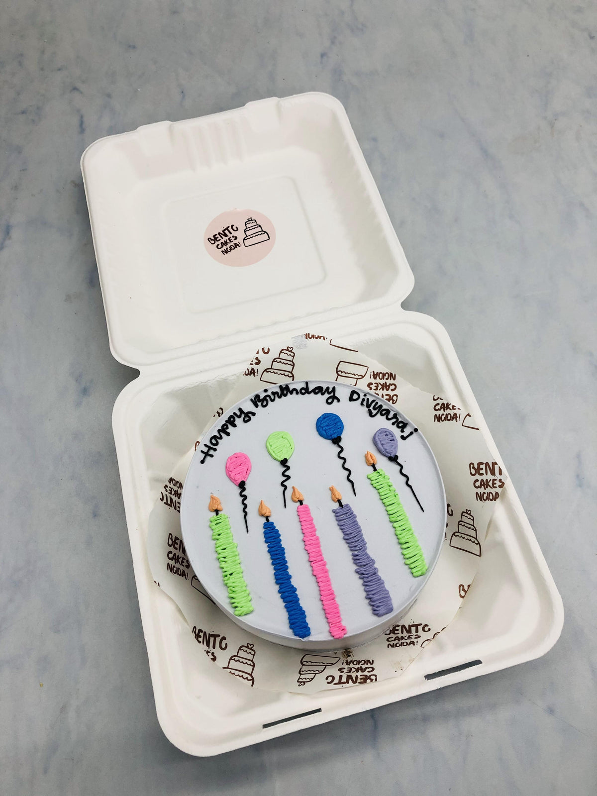 Birthday Theme Bento Cake