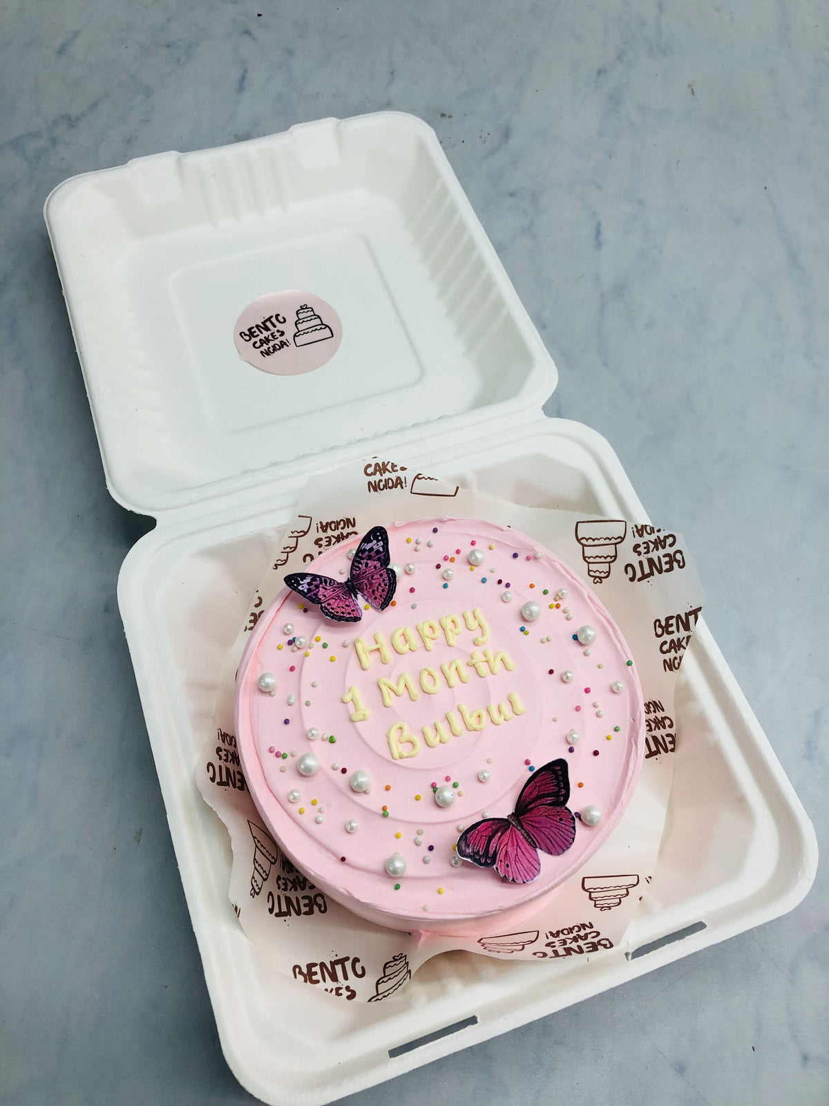 Aesthetic Pink Butterfly Theme Bento