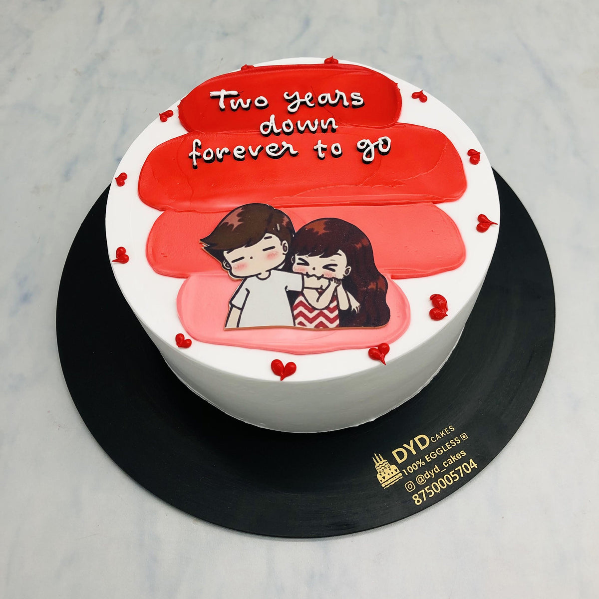 Two Years Anniversary Theme Cake