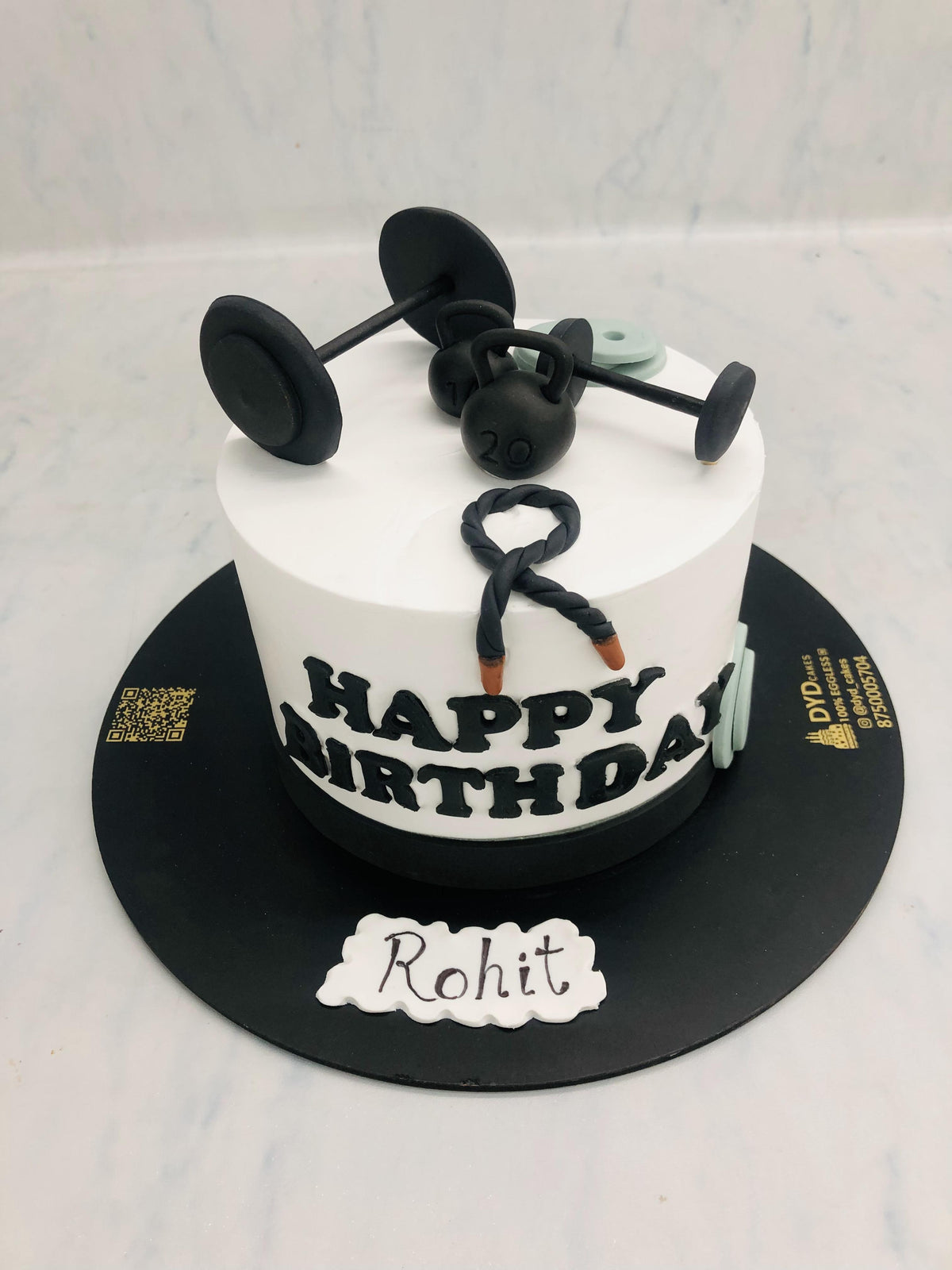 Gym Items Theme Cake