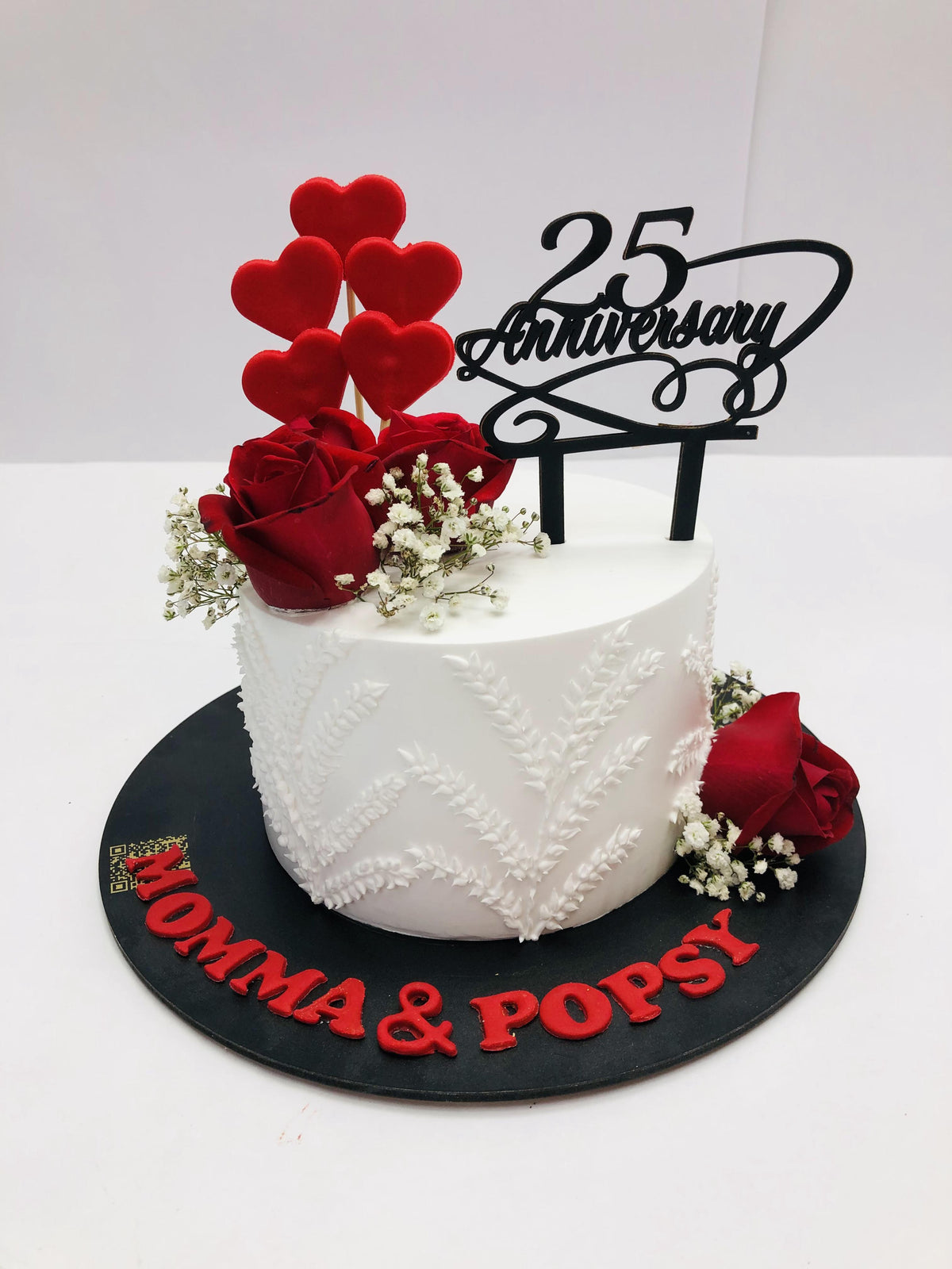 Parents Floral Anniversary Cake