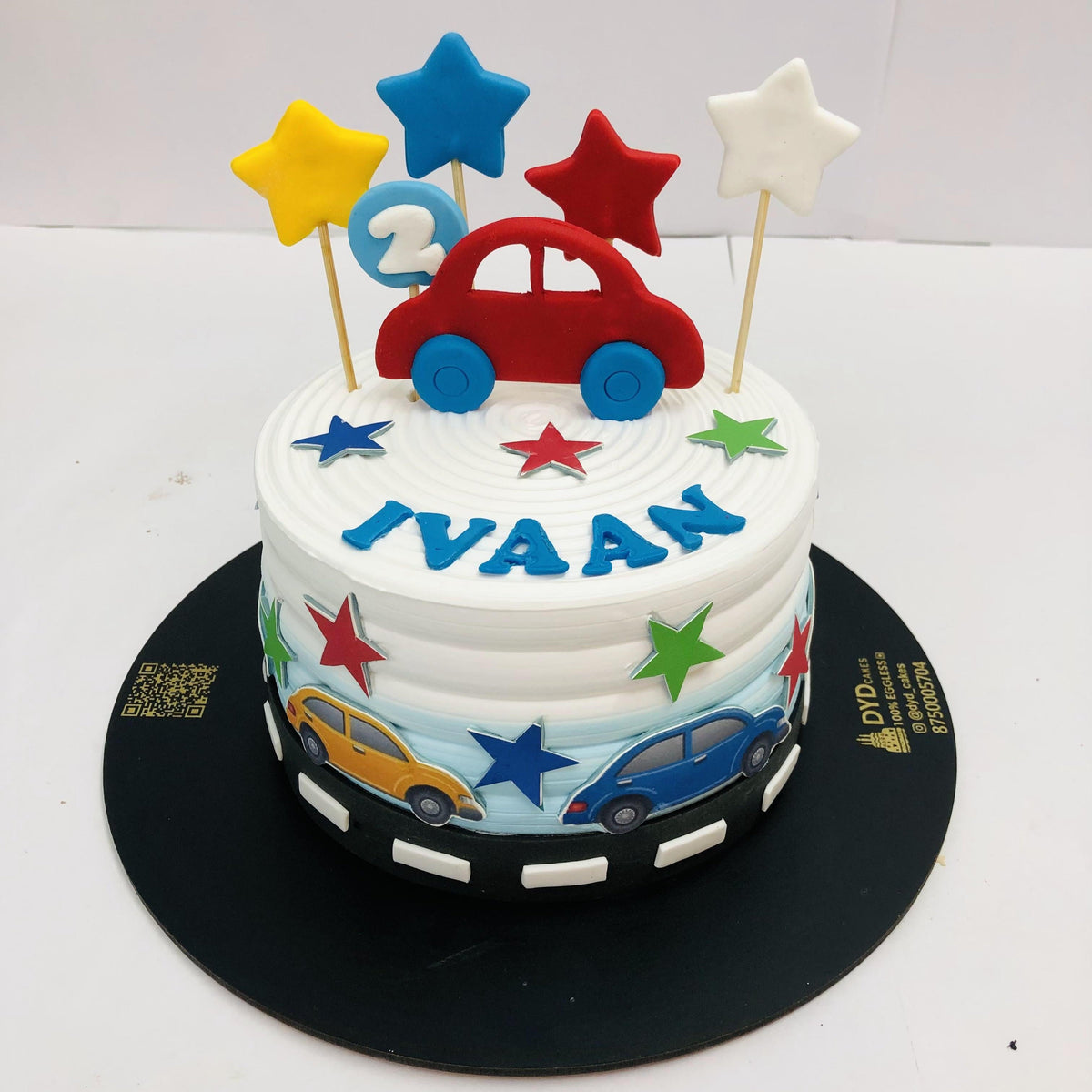 Kids Car Theme Birthday Cake