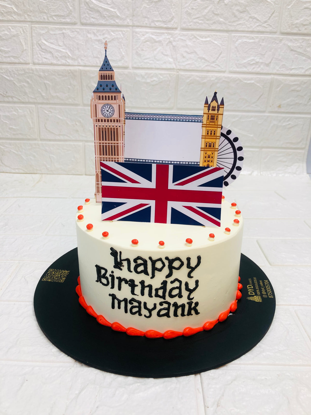 London UK Theme Birthday Cake