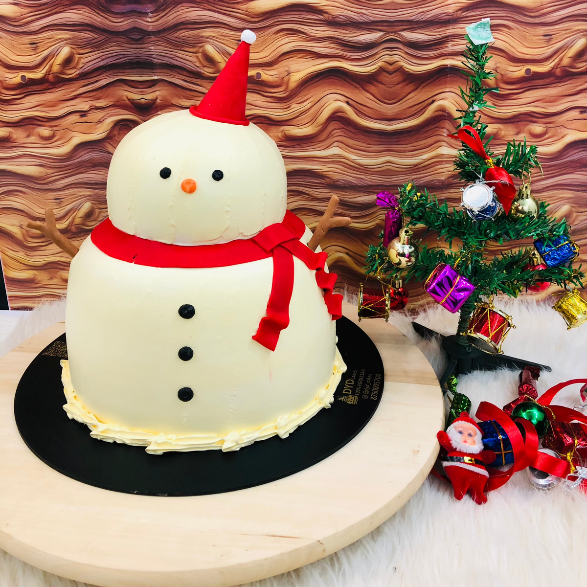 Snowman Theme 3D Christmas Cake