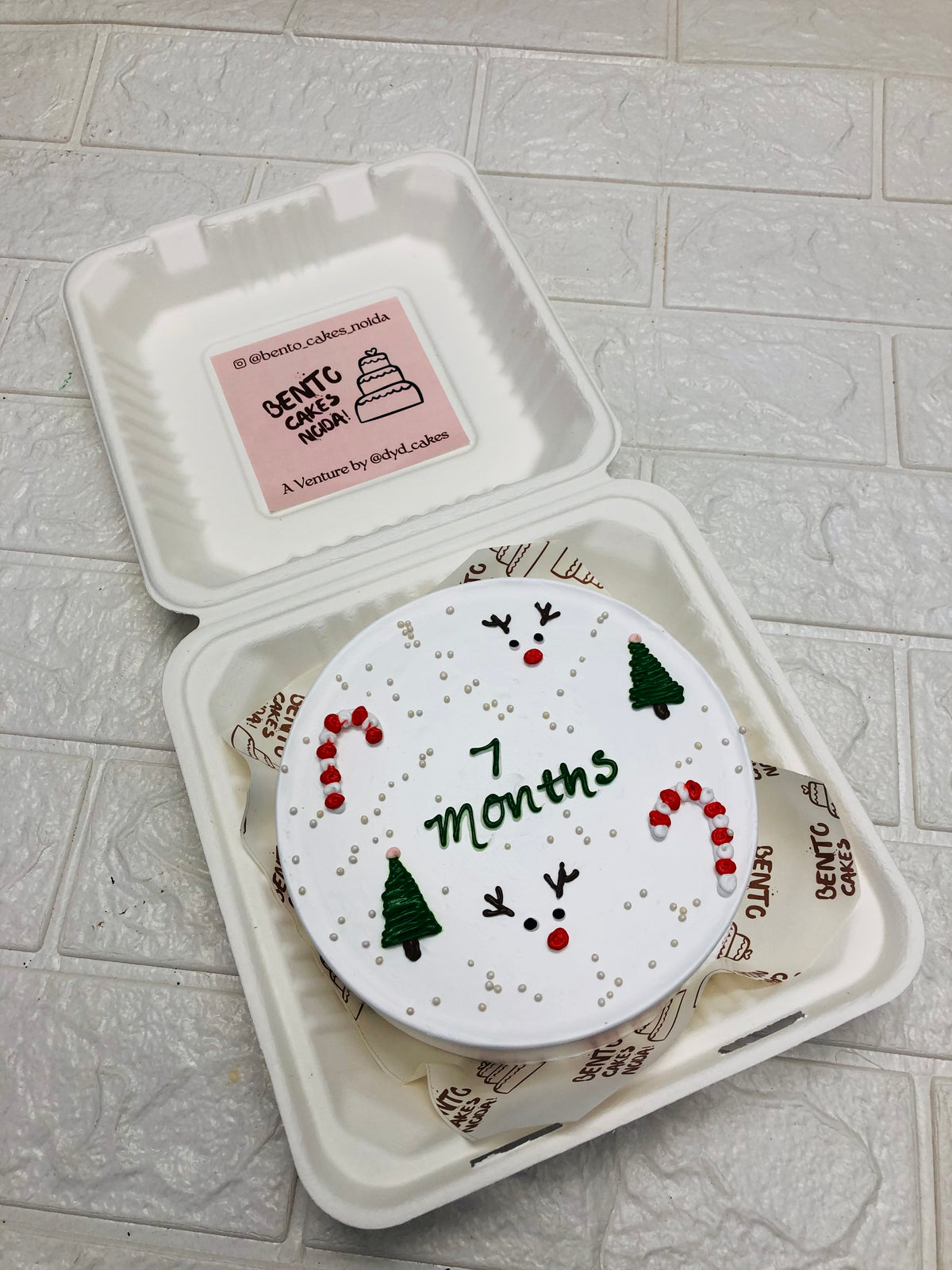 Christmas Theme Baby Birthday Bento Cake