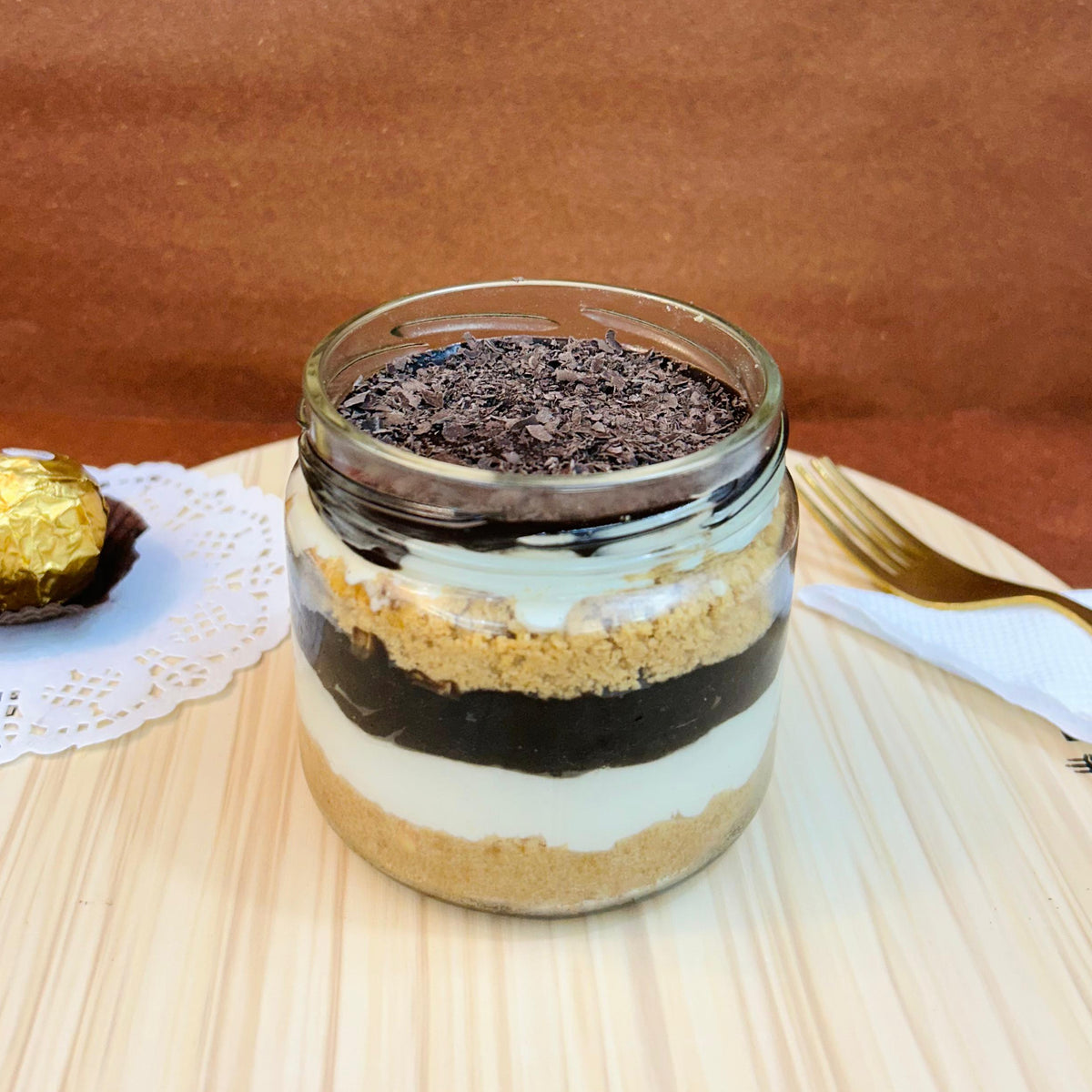 Dark Chocolate Cheesecake Jar