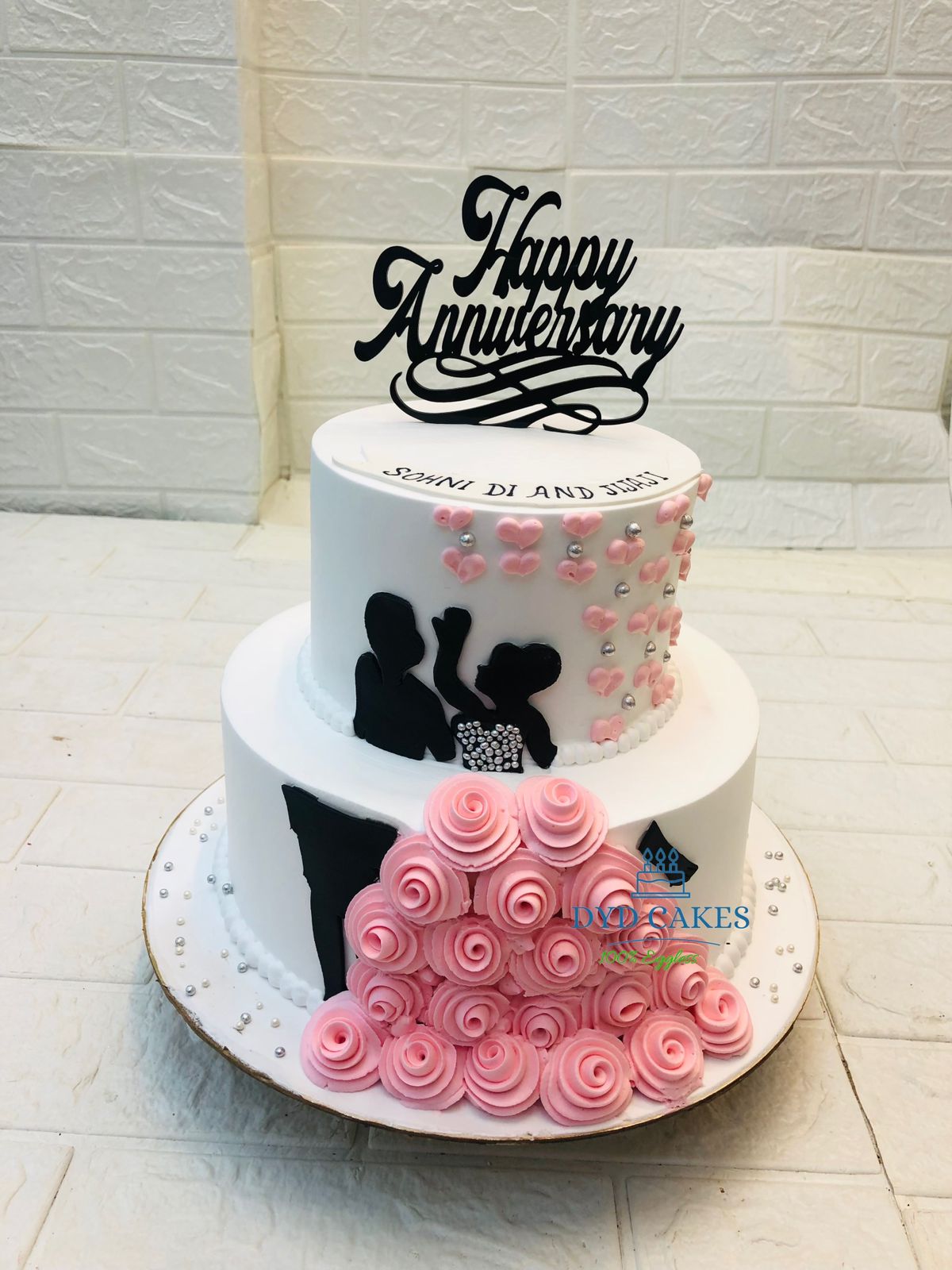 Dancing Couple Anniversary Theme Cake