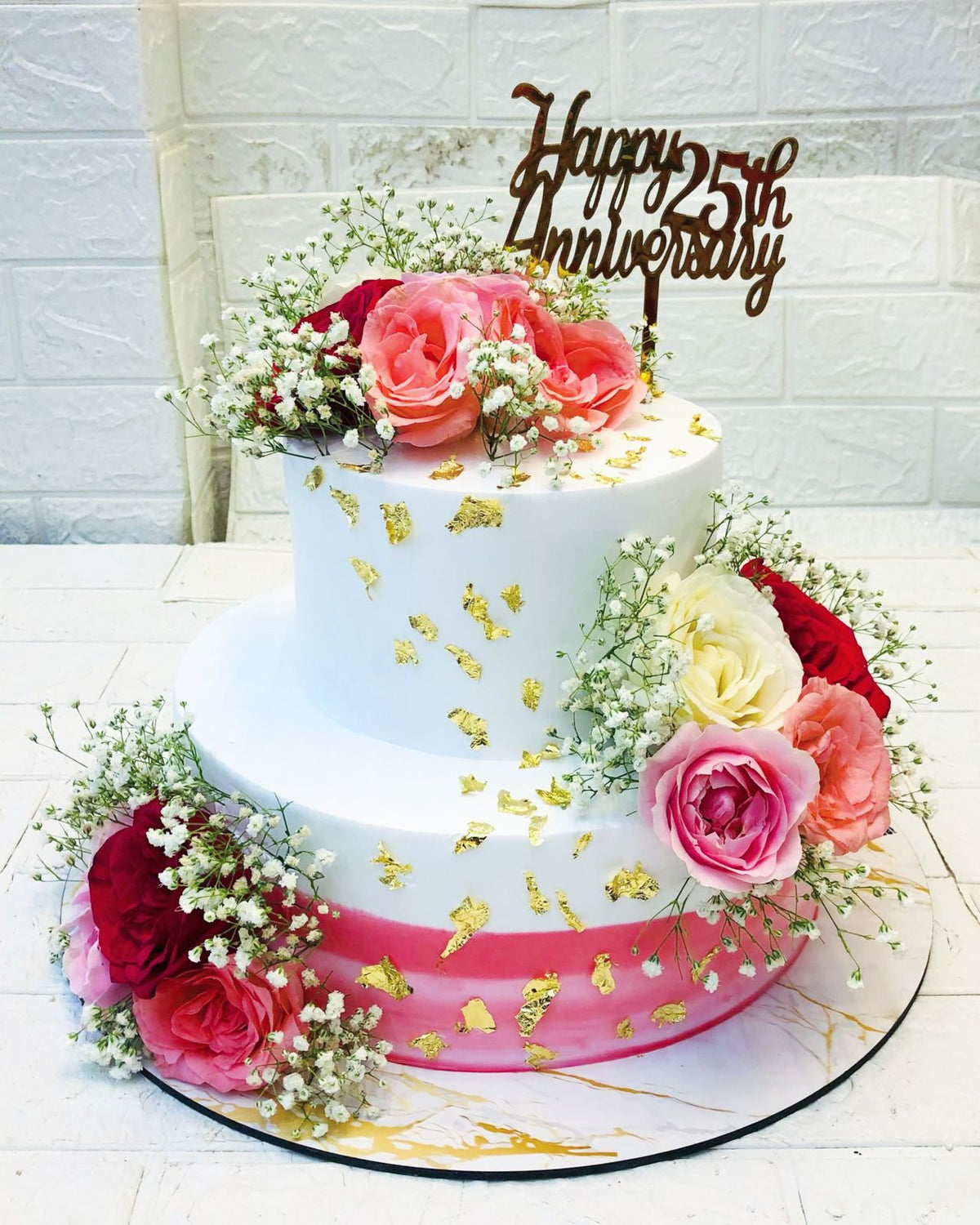 Anniversary Special Floral Cake